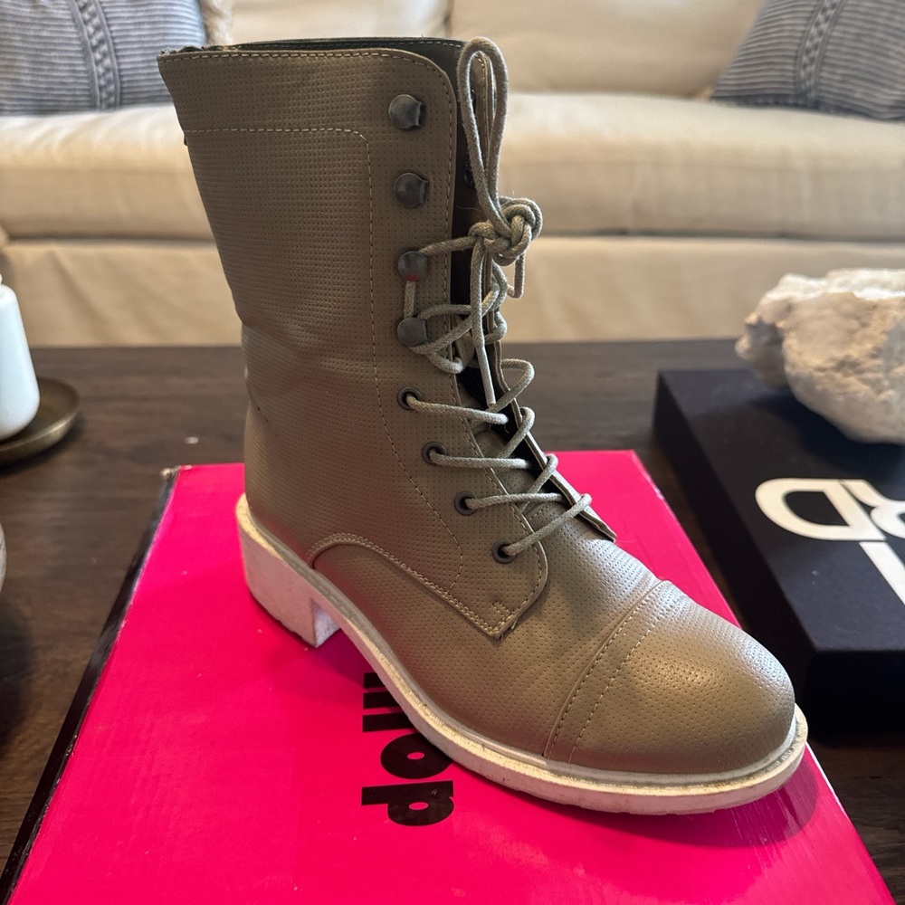 Dollhouse Olive Combat Boots